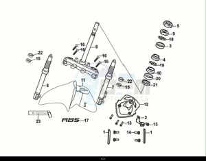 JET 14 125 LC ABS (E5) (XC12WZ-EU) (M1) drawing STEERING STEM - FRONT CUSHION