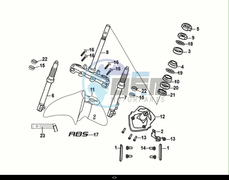 STEERING STEM - FRONT CUSHION