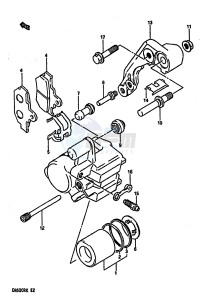 DR600R (E2) drawing FRONT CALIPERS