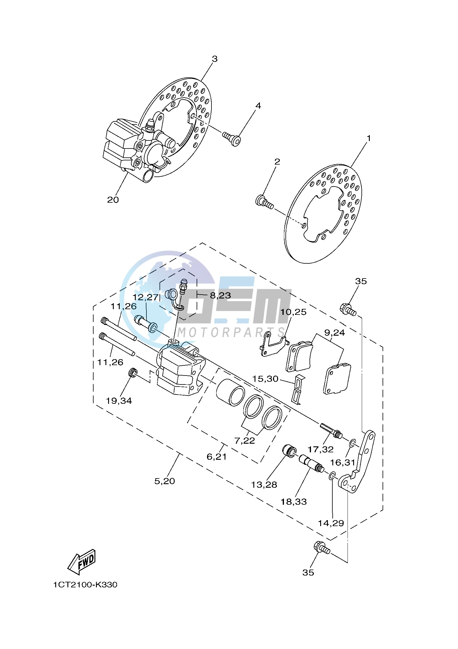 FRONT BRAKE CALIPER