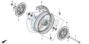 CB1100SF drawing FRONT WHEEL