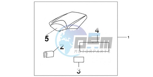 REAR SEAT COWL CANDY TAHITIAN BLUE