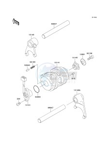 AN 110 C (C6-C7) drawing GEAR CHANGE DRUM_SHIFT FORK-- S- -