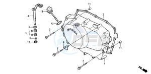 VT600CD drawing RIGHT CRANKCASE COVER