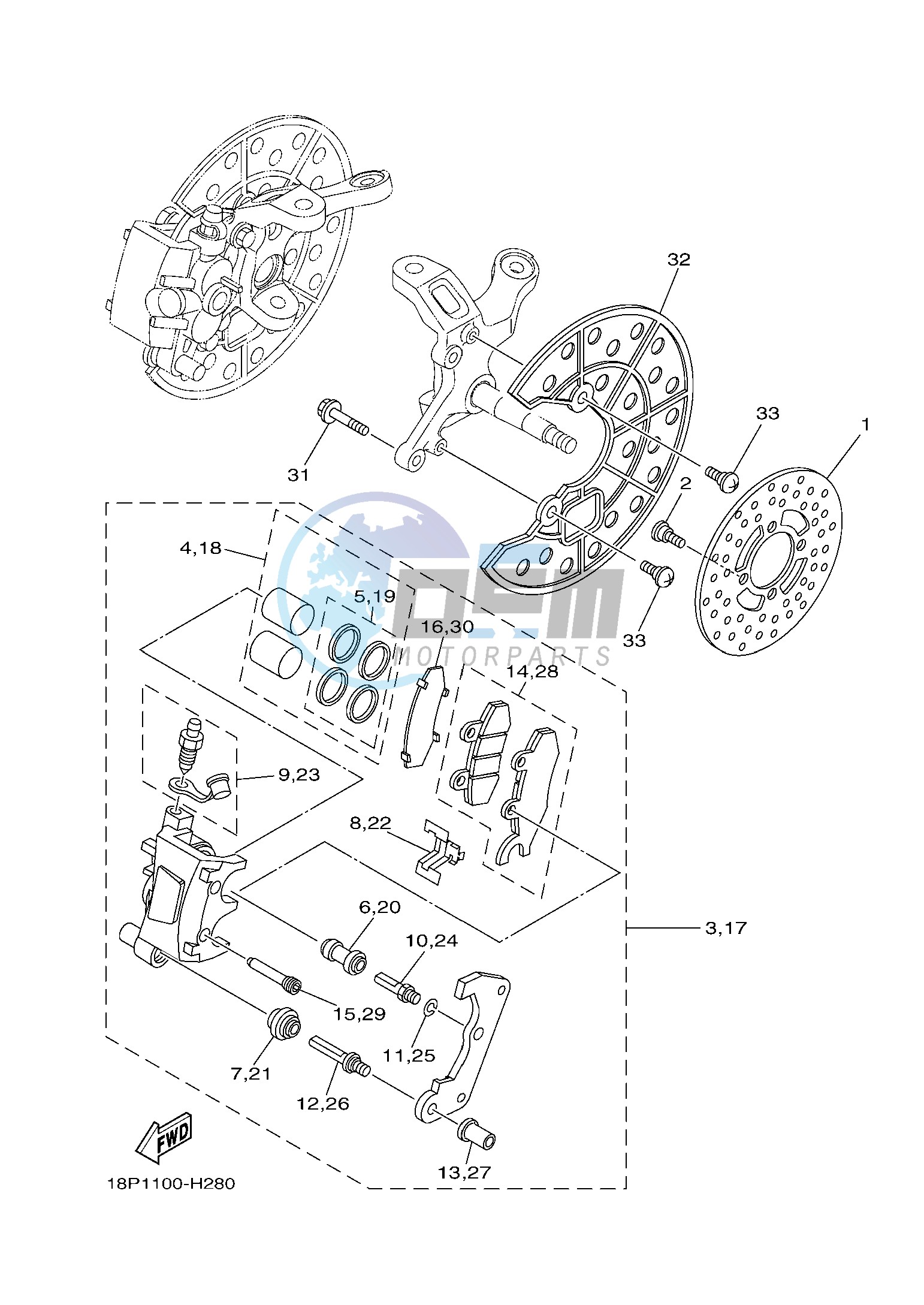 FRONT BRAKE CALIPER