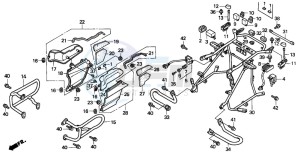 GL1500A GOLDWING ASPENCADE drawing ENGINE GUARD