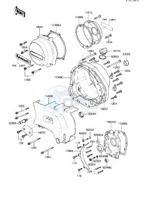 KZ 750 R [GPZ] (R1) [GPZ] drawing ENGINE COVERS