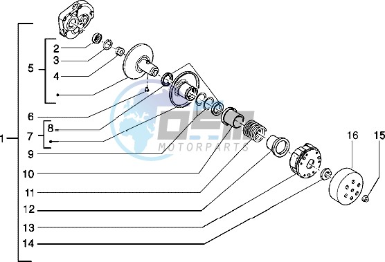 Driven pulley