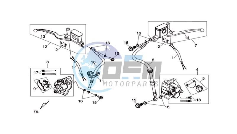 BRAKE CALIPER FOR / BRAKE CALIPER ACHTER