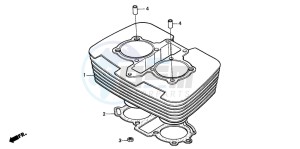 CB250P drawing CYLINDER