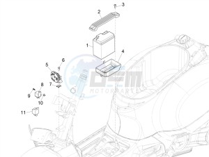 GTV 300 SEI GIORNI IE E4 ABS (APAC) drawing Remote control switches - Battery - Horn