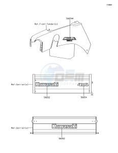 MULE SX 4x4 KAF400HHF EU drawing Decals