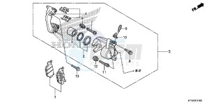 SH300D SH300i UK - (E) drawing REAR BRAKE CALIPER