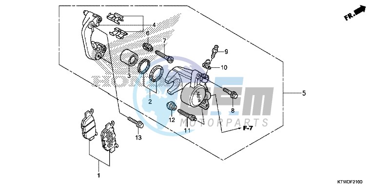 REAR BRAKE CALIPER