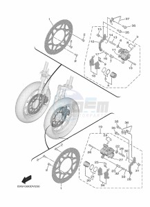 MWD300 TRICITY 300 (BX91) drawing FRONT BRAKE CALIPER