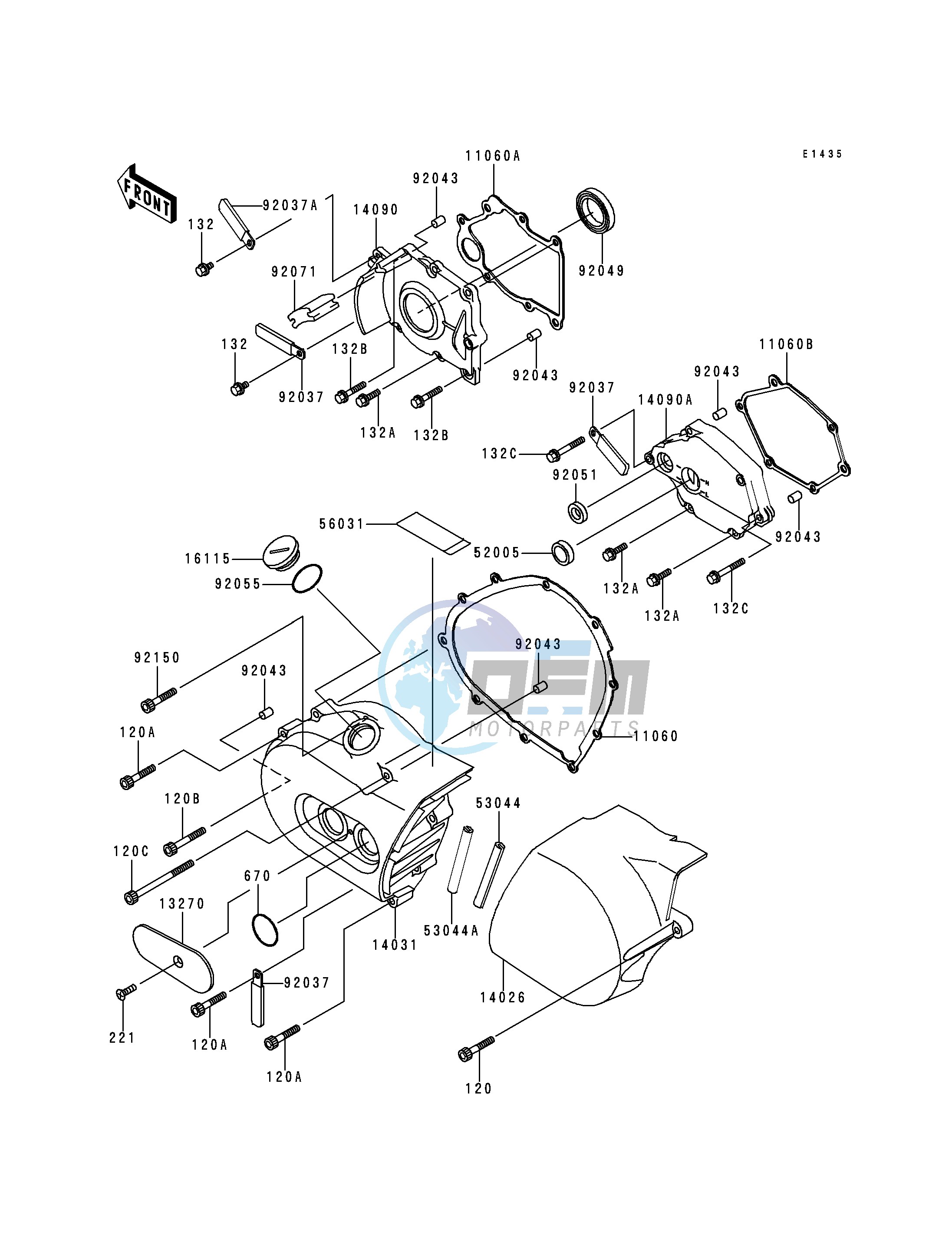 LEFT ENGINE COVER-- S- -