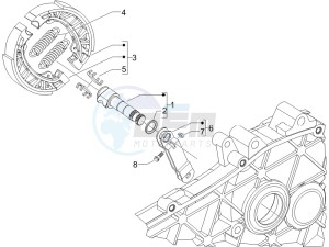 LX 150 4T drawing Rear brake - Brake jaw