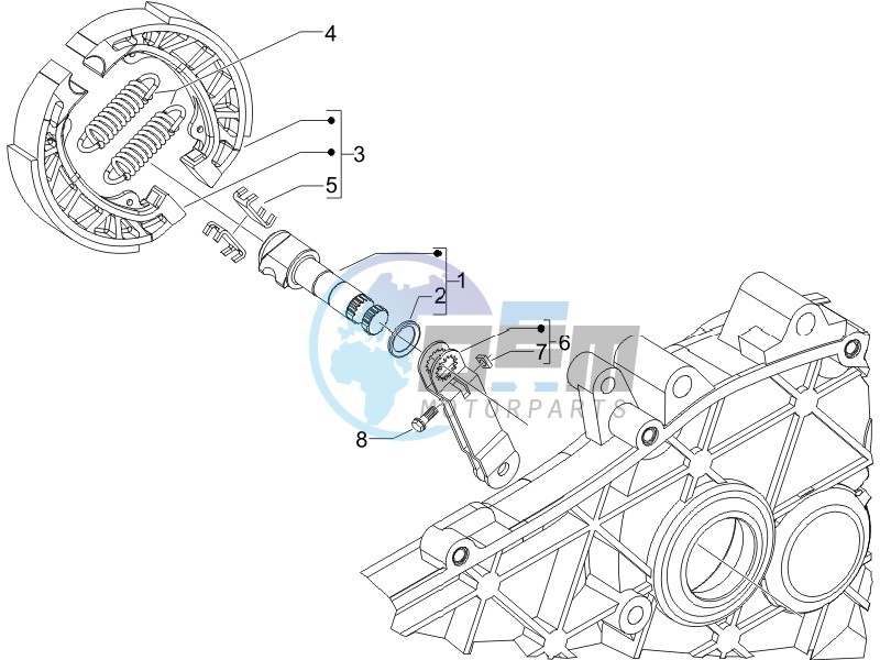 Rear brake - Brake jaw