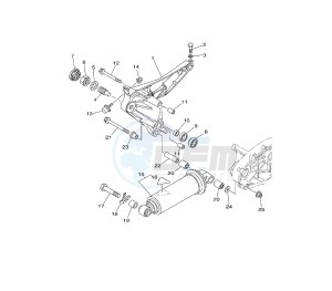 XP T-MAX 500 drawing REAR ARM AND SUSPENSION