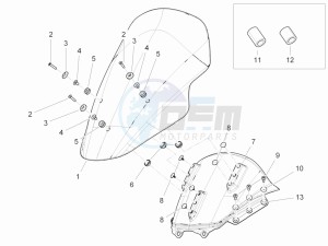 MP3 125 ie Touring drawing Windshield