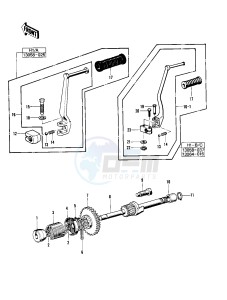 H1 C [MACH III] 500 [MACH III] drawing KICKSTARTER MECHANISM -- 69-72 H1_A_B_C- -