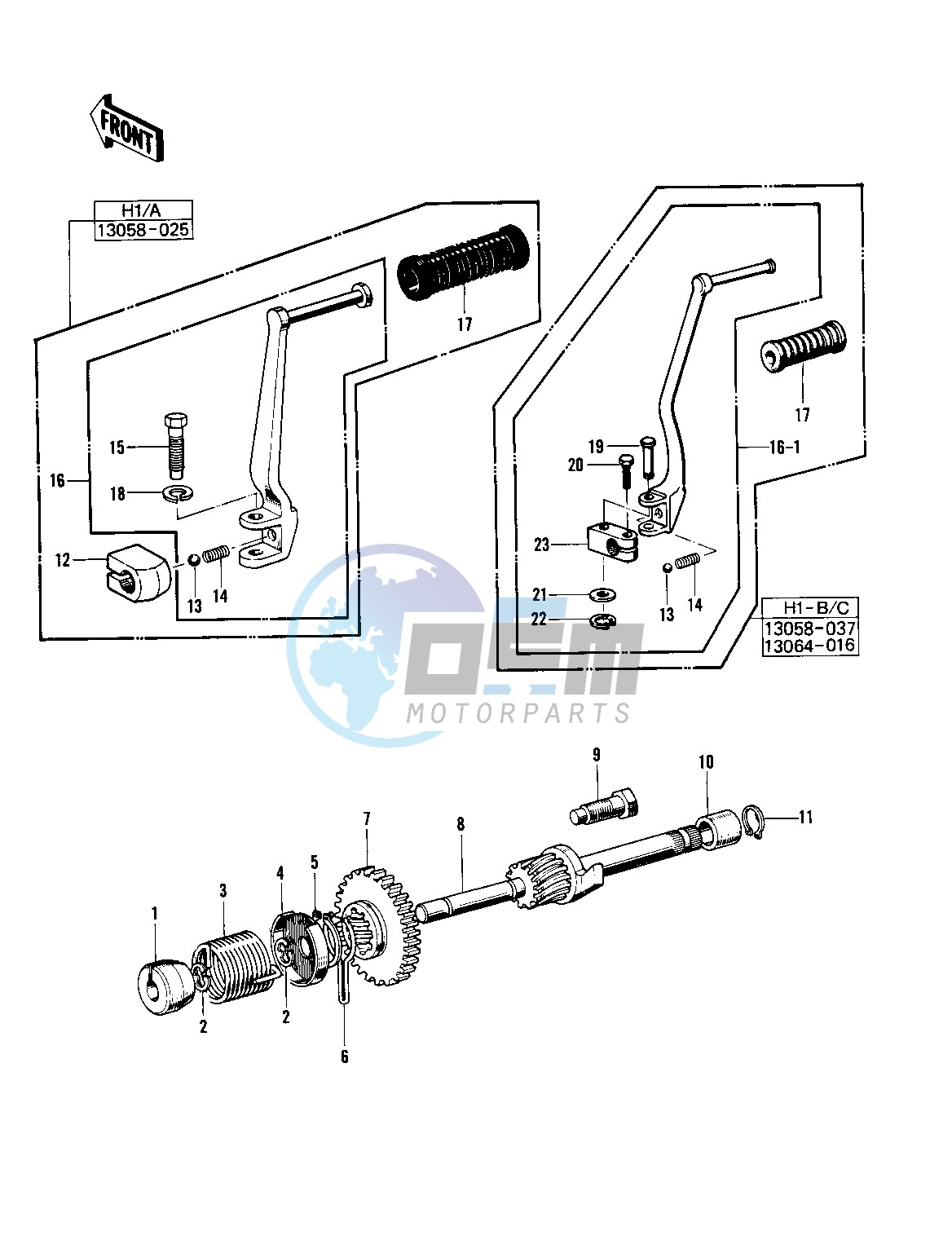 KICKSTARTER MECHANISM -- 69-72 H1_A_B_C- -