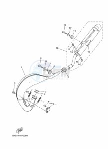 YZ85LW YZ85 (B0G7) drawing EXHAUST