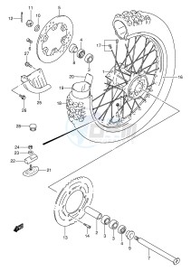 RM250 (E3-E28) drawing REAR WHEEL (MODEL Y)