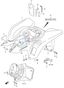 LT-Z400 (E3-E28) drawing REAR FENDER (MODEL K3 K4)