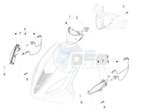 fly 50 4t 2v drawing Front headlamps - Turn signal lamps