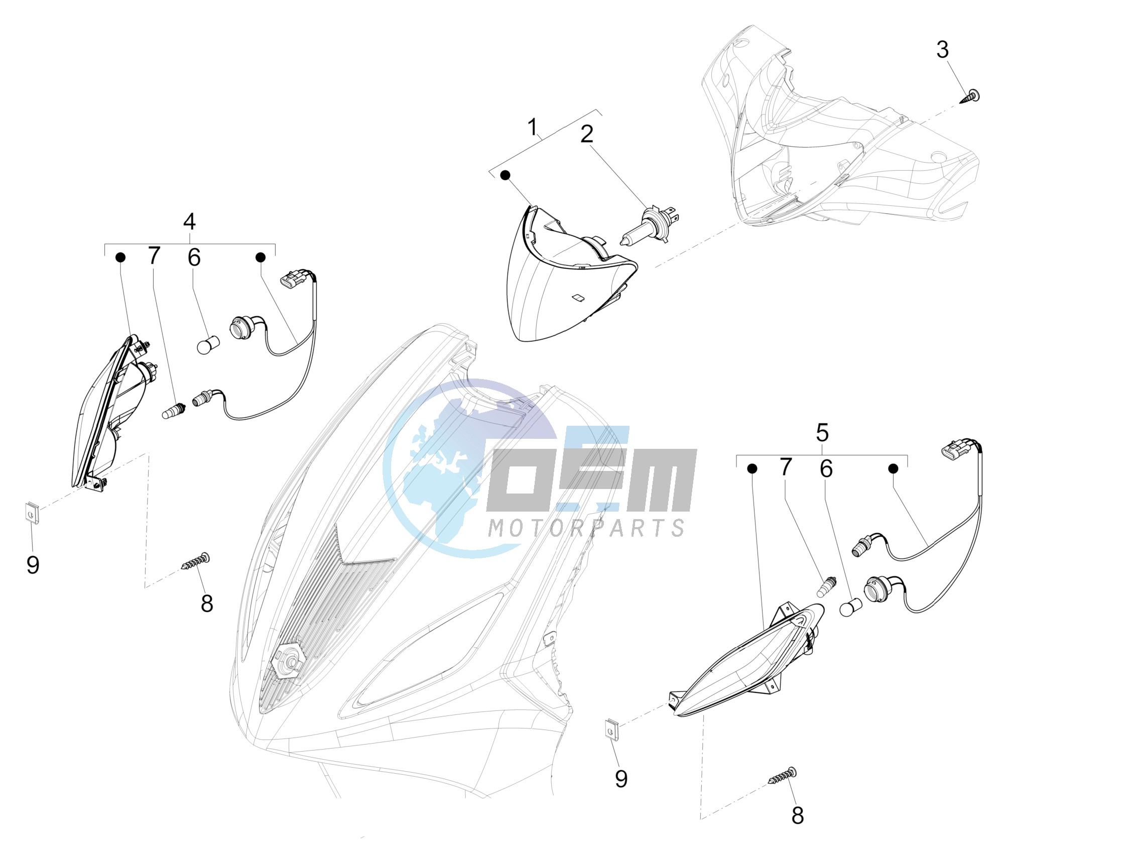 Front headlamps - Turn signal lamps