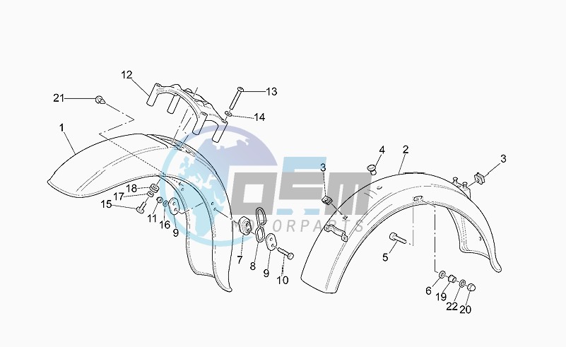 Front/rear mudguard