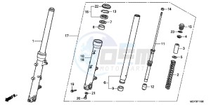 VFR800XB Crossrunner E drawing FRONT FORK