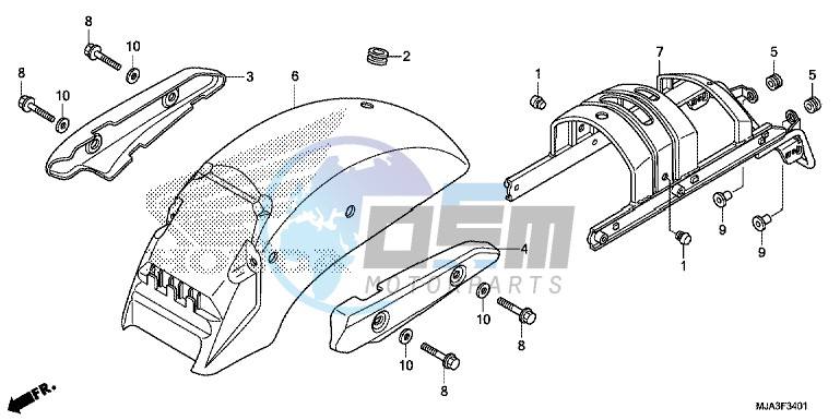 REAR FENDER (VT750C2S)