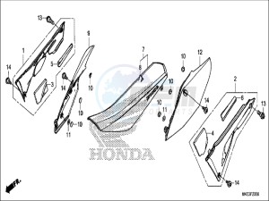 CRF450RH Europe Direct - (ED) drawing SEAT/SIDE COVER