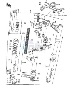 KZ 1000 A [KZ1000] (A3-A4) [KZ1000] drawing FRONT FORK -- 79-80 A3_A3A_A4- -