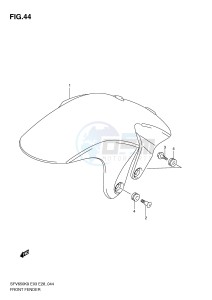 SFV650 (E3-E28) Gladius drawing FRONT FENDER (MODEL K9)