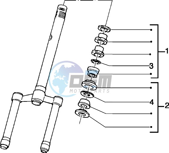 Steering bearing ball tracks