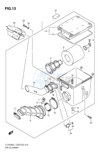 LT-Z400 (E28-E33) drawing AIR CLEANER