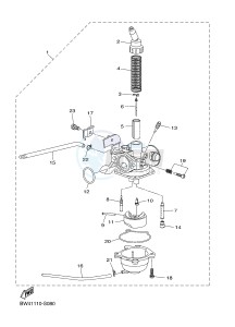 YFZ50 (BW47) drawing CARBURETOR