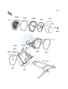 KX250F KX250T8F EU drawing Air Cleaner