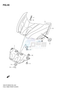 GSX-R1000 (E2) drawing FUEL TANK FRONT COVER