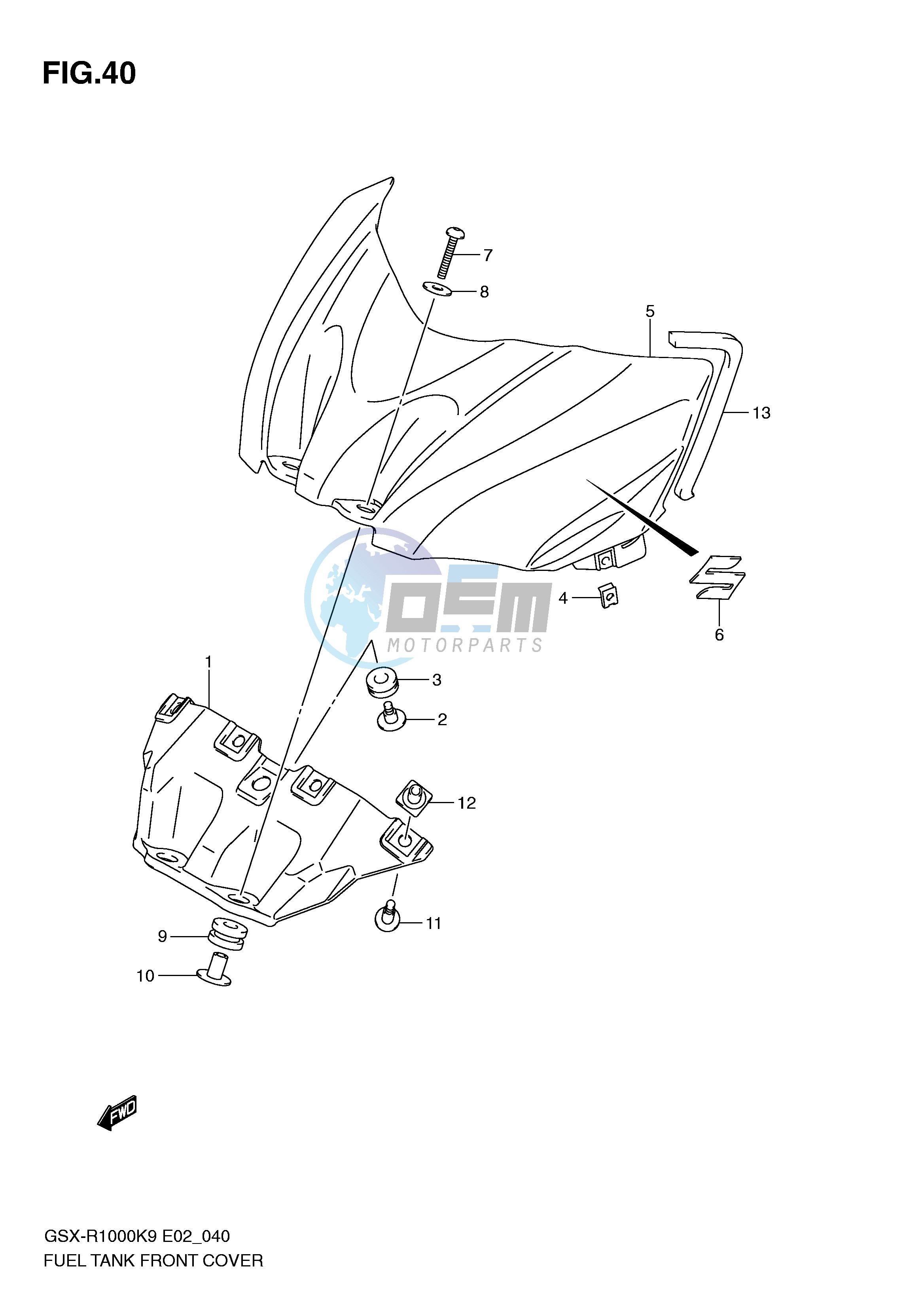 FUEL TANK FRONT COVER