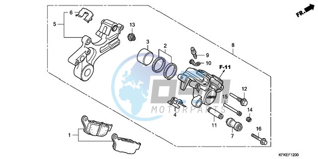 REAR BRAKE CALIPER