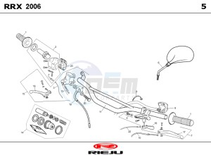 RRX-50-BLUE drawing HANDLEBAR - CONTROLS