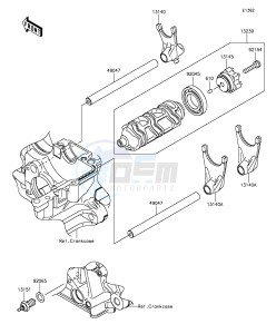 Z1000SX_ABS ZX1000MGF FR GB XX (EU ME A(FRICA) drawing Gear Change Drum/Shift Fork(s)