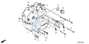 VT750CA9 Europe Direct - (ED / MK) drawing LEFT CRANKCASE COVER