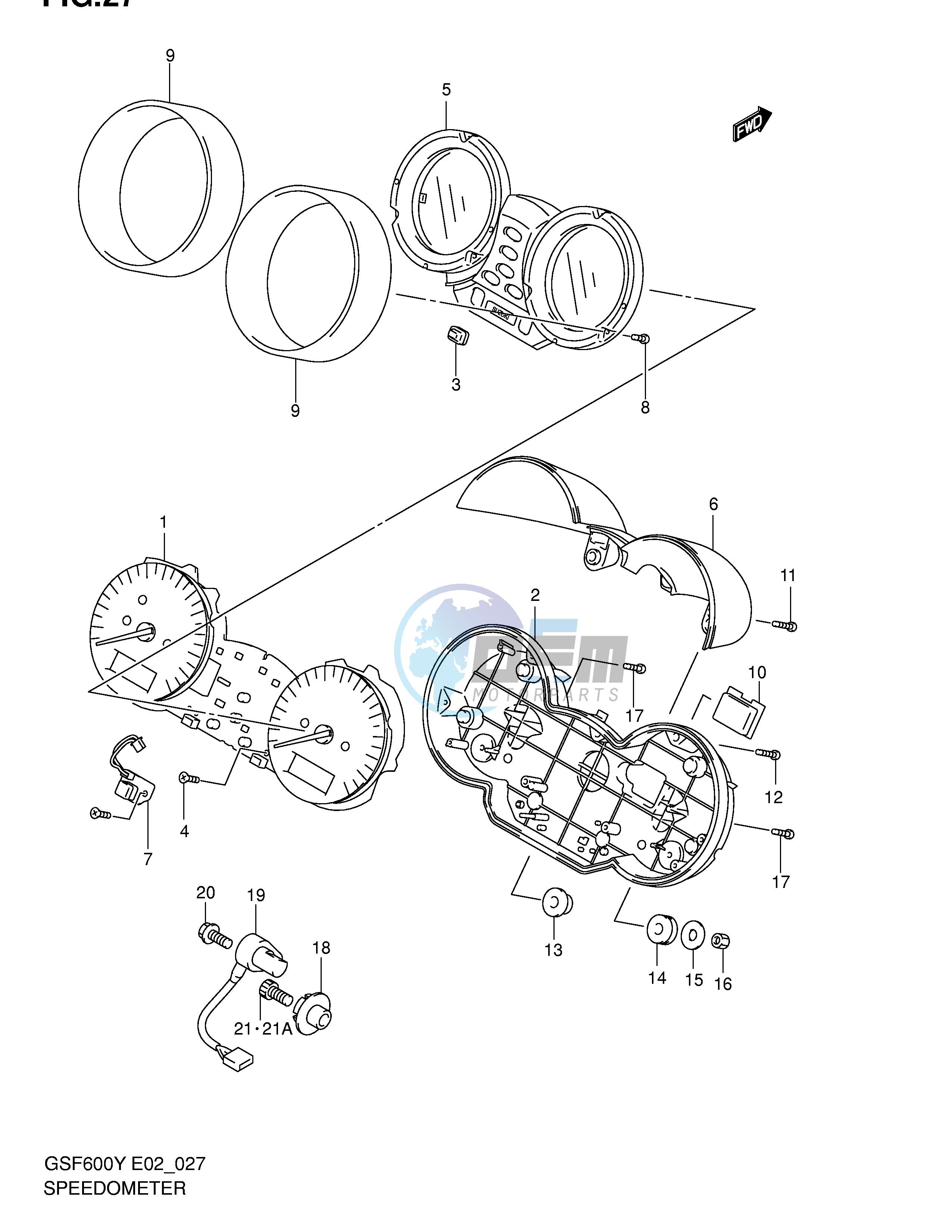 SPEEDOMETER (GSF600SY SUY SK1 SK2 SK3 SK4 SUK1 SUK2 SUK3 SUK4)