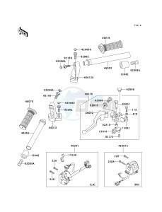 EX 250 F [NINJA 250R] (6F-7F) F7F drawing HANDLEBAR