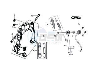 HD 125 EVO drawing CENTRAL STAND / SIDE STAND / KICKSTARTER PEDAL